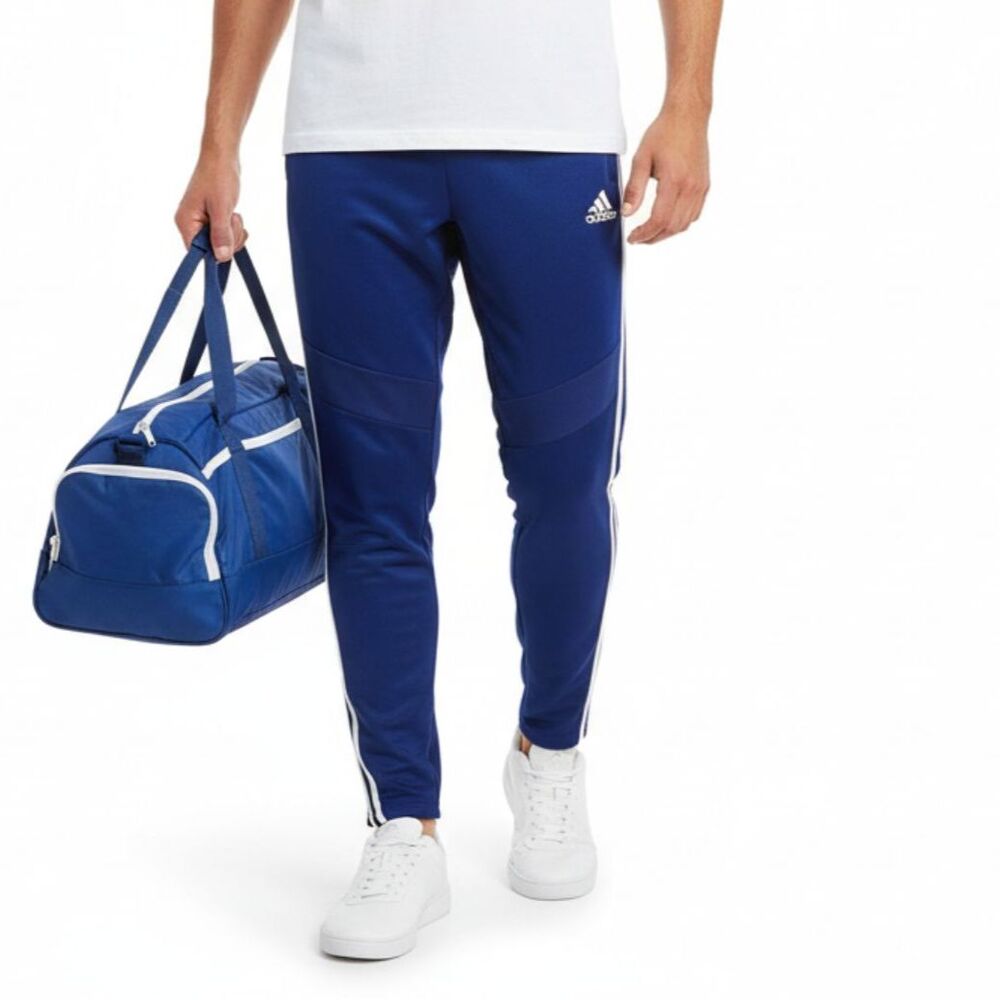 Adidas Men's Blue & White Athletic Sport Warmup Track Pants XL